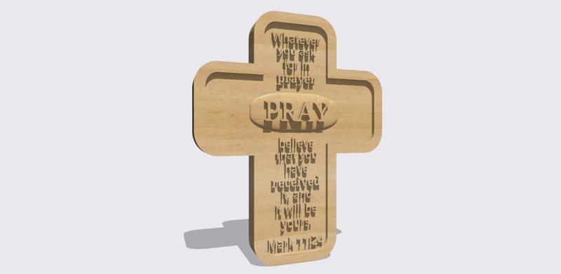 Christian Love Cross with Bible verse and word Pray highlighted, Everlasting Love of God, Eternal Love, Eternity, spiritual gift, wall spiritual decor, fridge magnet, keychain, pendant, desk decoration, personalized cross, spiritual symbol, Christian gift