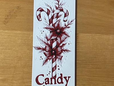 candy cane bookmark