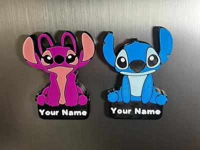 Customizable – Stitch and Angel Friends Magnet
