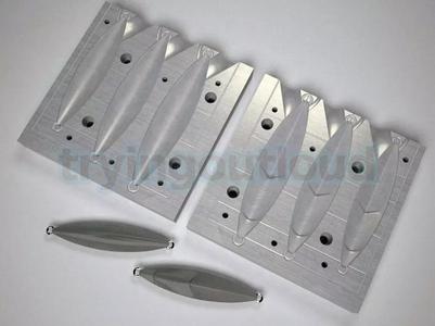 80-100-120 GR  Flat Fall Slug MEtal Jig Mold