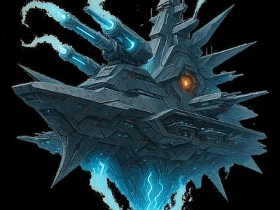 Futuristic Sci-Fi Battleship