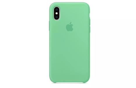 iphone XS Official original liquid silicone Spearmint case