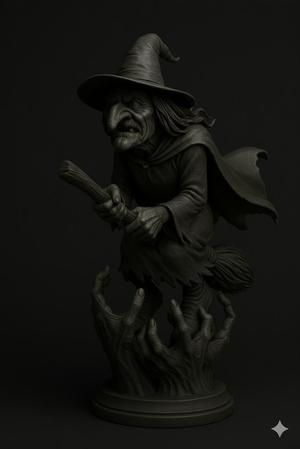 The Witch’s Flight – Paintable Miniature