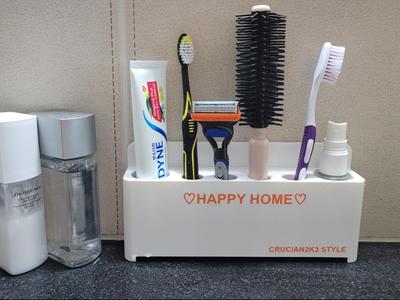 Useful toothbrush holder & razor storage for the bathroom