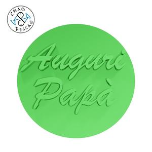 Auguri Papà - Embosser + Debosser - Cookie Cutter - Fondant - Polymer Clay