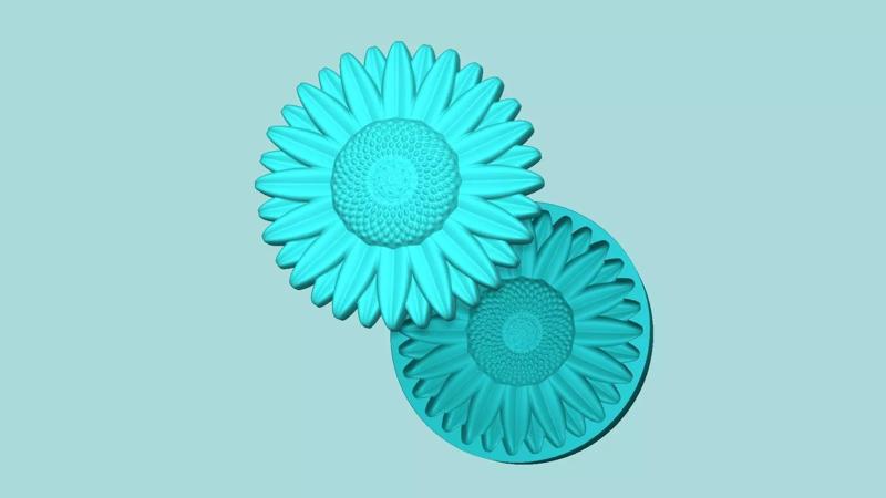 Sunflower 09 - Silicone Mold Maker - Template