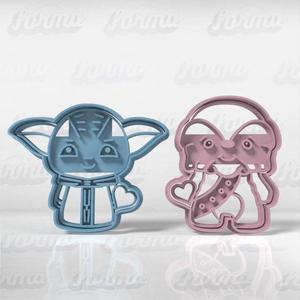 Baby yoda and Chewbacca Star Wars Cookie Cutter
