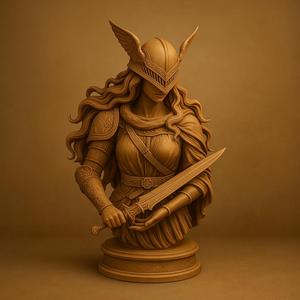 Malenia Bust – Elden Ring Inspired Warrior Sculpture STL
