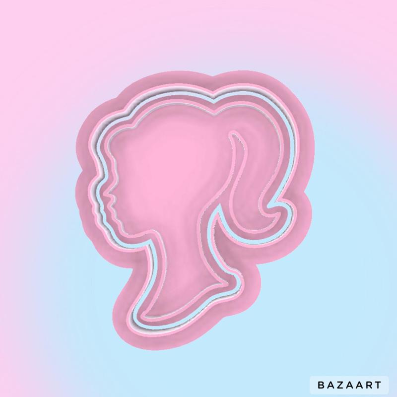 Barbie Head Cookie Cutter