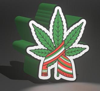Light box Hoja cannabica mexicana