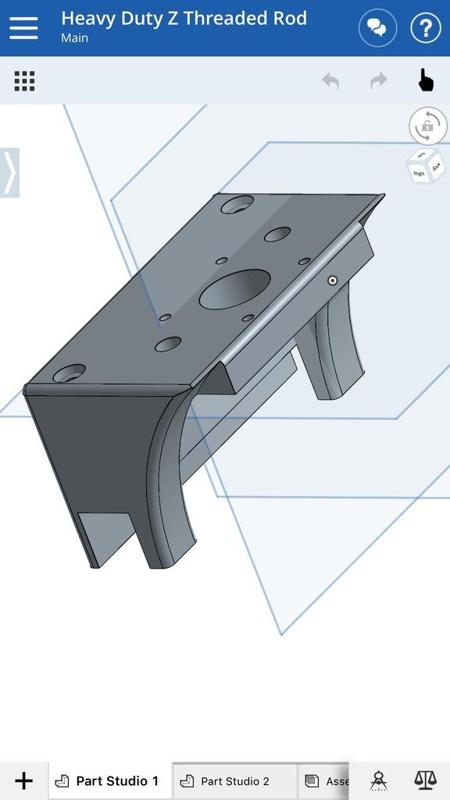 19mm Alu Square Tubing Threaded Rod Z Axis Motor Mount for the Smartrap Core