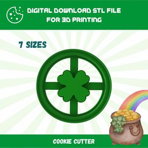CUTTY CLAY STL Gold Coin Imprint Cookie Cutter in 7 Sizes for St. Patrick’s Day, Good Quality Stl File To Download for 3D Printing