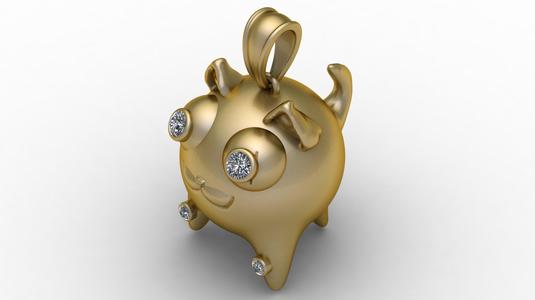 MiraiGorin PANDANT 3D PRINTABLE MODAL