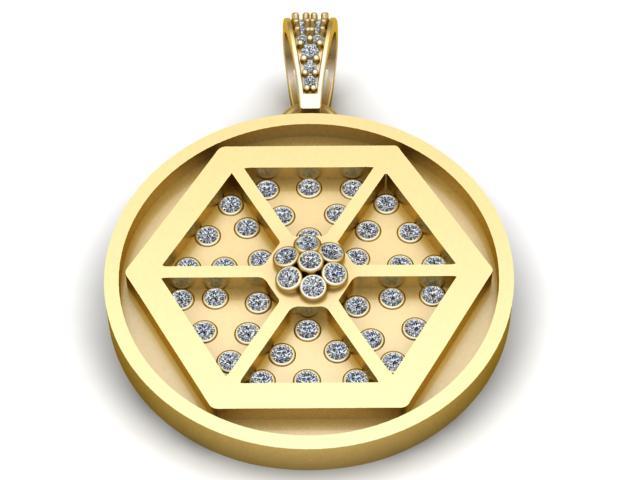 Hexagon Lab  PENDANT 3D PRINTABLE MODEL