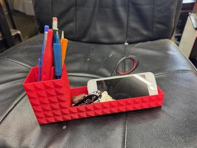 Pencil cup with tray