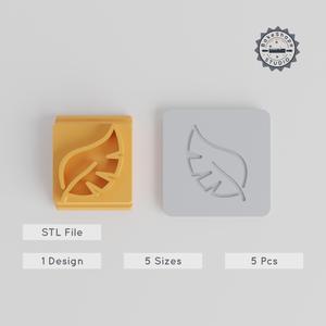 Leaf Stamp Tile Set, 5 Motif Sizes, Perfect for Clay, Cookies, Fondant & Other Soft Materials PRODUCT_4988