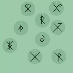 8 Viking Runes Keychain 3D Printable Model