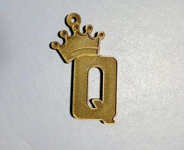 Initial letter charms (from letter J to Q)