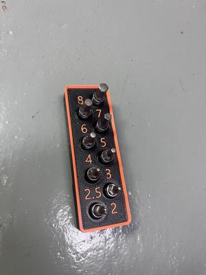Gridfinity Metric Hex Socket holder 2-8mm.step