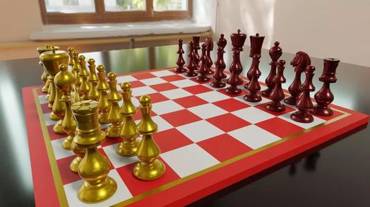 Chess Set Persian Style Blender 3D Printable STL OBJ