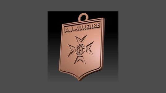 Ligue 1 Auxerre Keychan badge Printable and Renderable