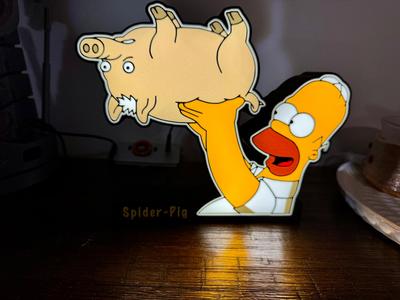 Simpsons: Spider-Pig! Can he light up like a LED? 