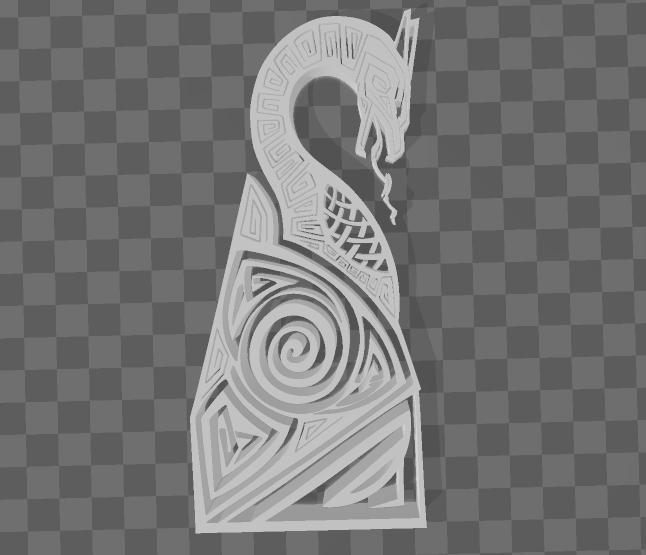 Dracaufeu - Celtic charizard + stand