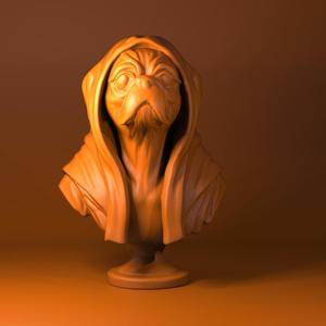 The Hooded Wise Dog Bust