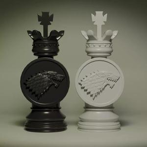 3D printable house Stark chess piece as a toy or paperweight