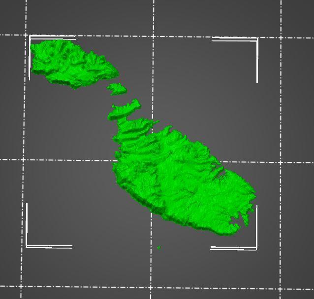 Malta - High quality 3D model of Malta/Gozo and Fifla island ( Europe )