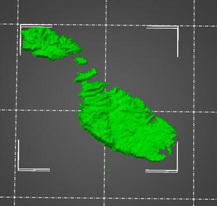 Malta - High quality 3D model of Malta/Gozo and Fifla island ( Europe )