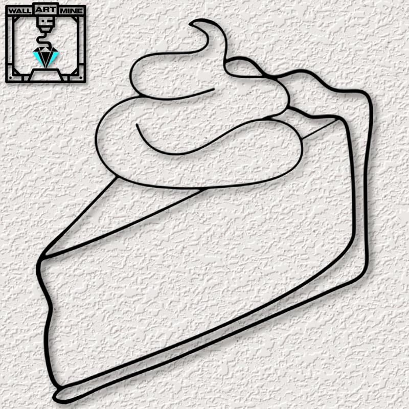 pumpkin pie wall art realistic food wall decor 2d art