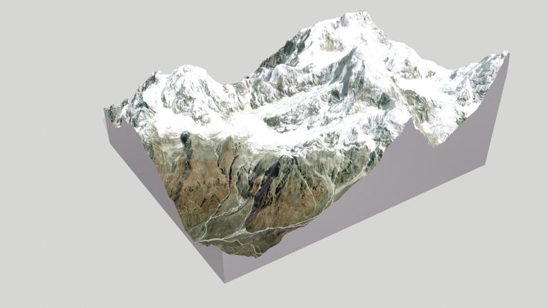 Mountain landscape Thulagi Chuli Himalayas Nepal