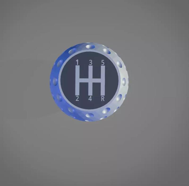 Universal 3D Printable Golf Ball Style 5Spd Gear Knob 1-5-R