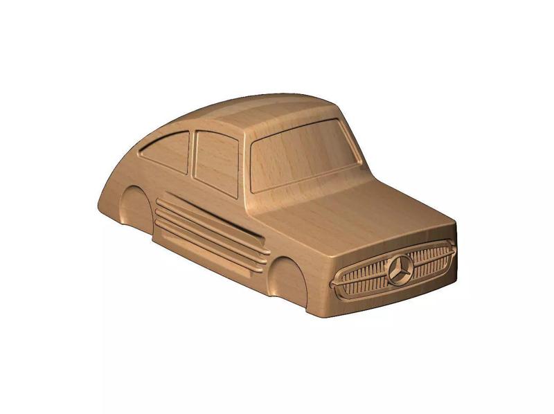 Ribbed Mercedes 300SL gullwing grille and sides car sculpture