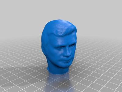 Col. Steve Austin, 6 Million Dollar Man Head Only Scanned