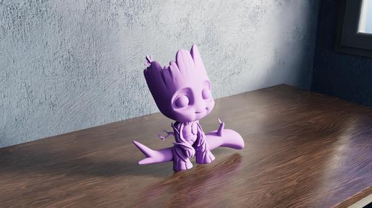 Groot on Wood Branch – Gentle Giant