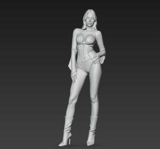 Dark Corset Girl STL - 3D Printable Fashion Woman Figure