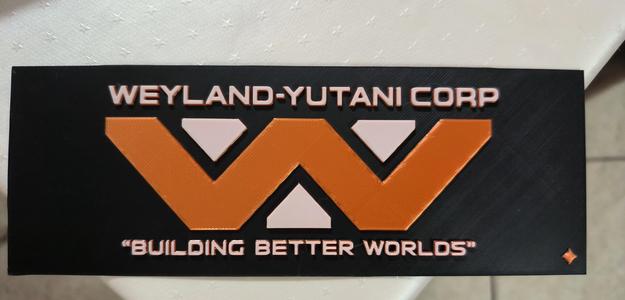Weyland Yutani HueForge logo (Alien Universe)