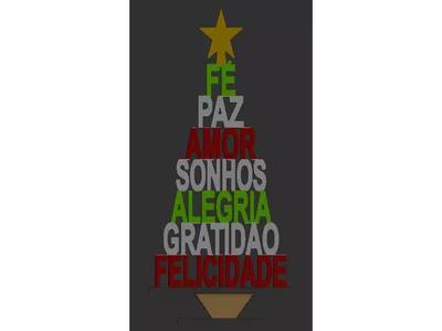 ARVORE DE NATAL - PALAVRAS - CHRISTMAS TREE - WORDS