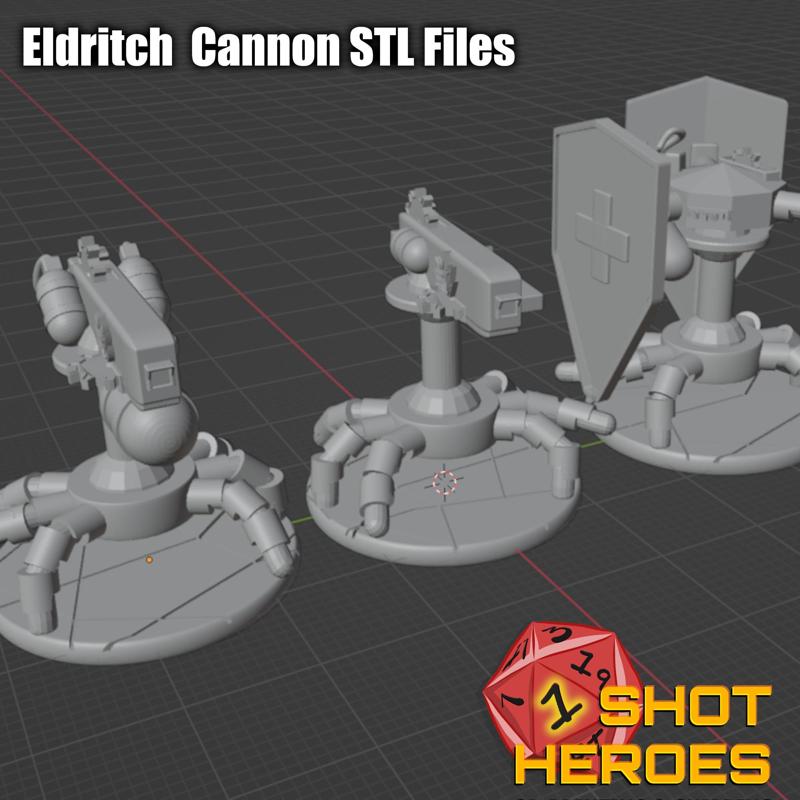 Eldritch Cannon Minis - Flamethrower, Force Ballista & Protector