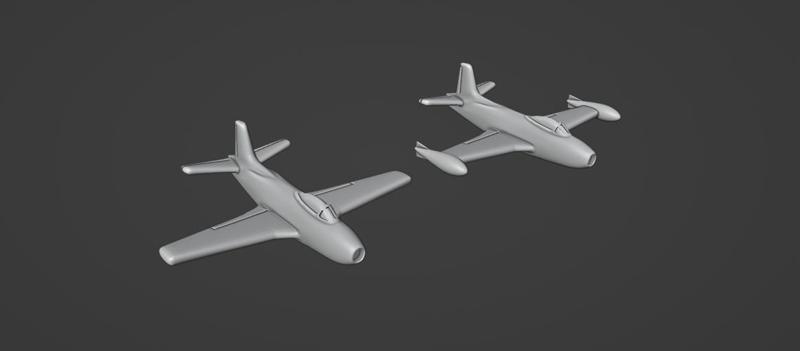 North American Aviation FJ-1 Fury (PAIR) 1/200