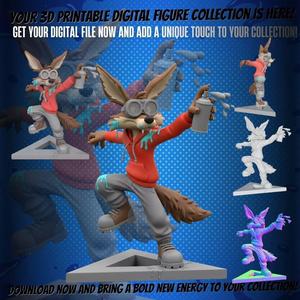 Graffiti Wile E Coyote  3D Printable Collectible Figure