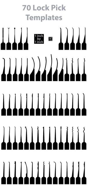 70 Lock Pick Templates