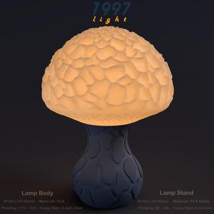 Cozy Mushroom Lamp - Handmade Night Light for Bedroom & Desk - 3D Printed STL File