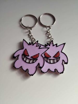 Printable pokemon Gengar pokemon keychain with layered color change