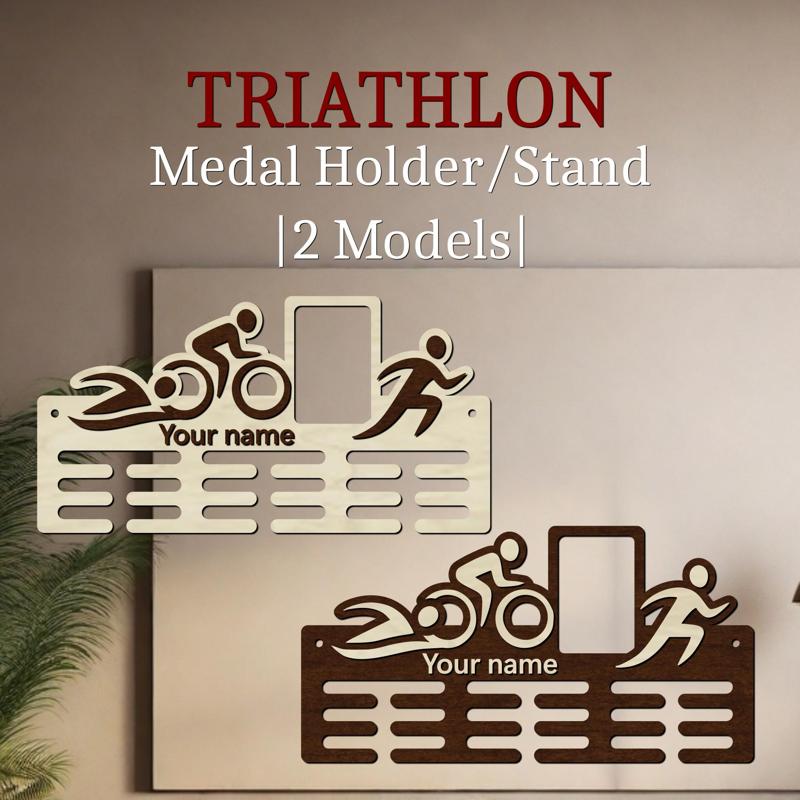 Triathlon Medal Holder/Stand |2 Models|