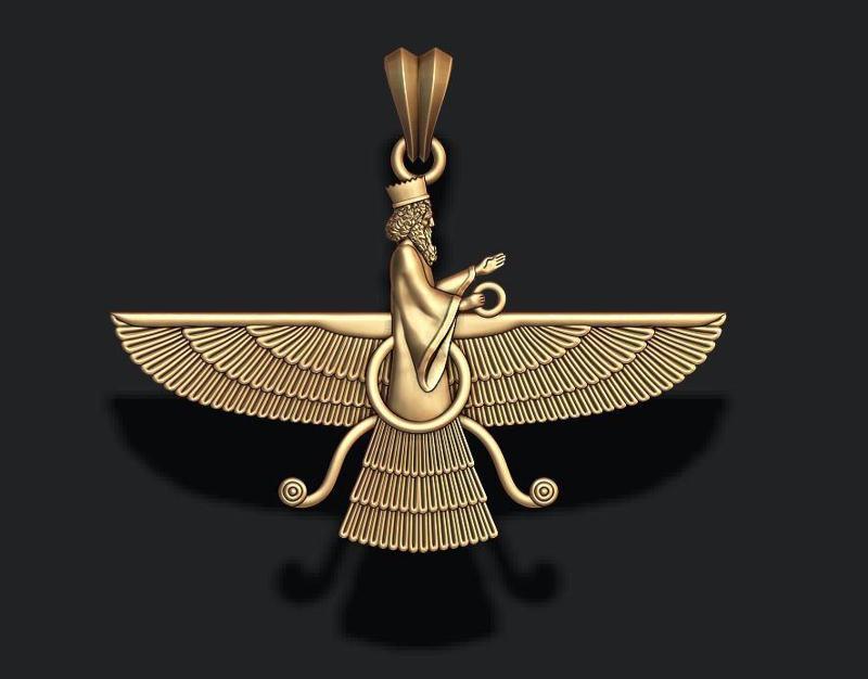 Faravahar Ahura Mazda pendant 3D print model