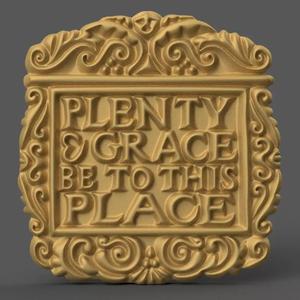 Plenty of Grace Wall Sign STL File for Home Decor