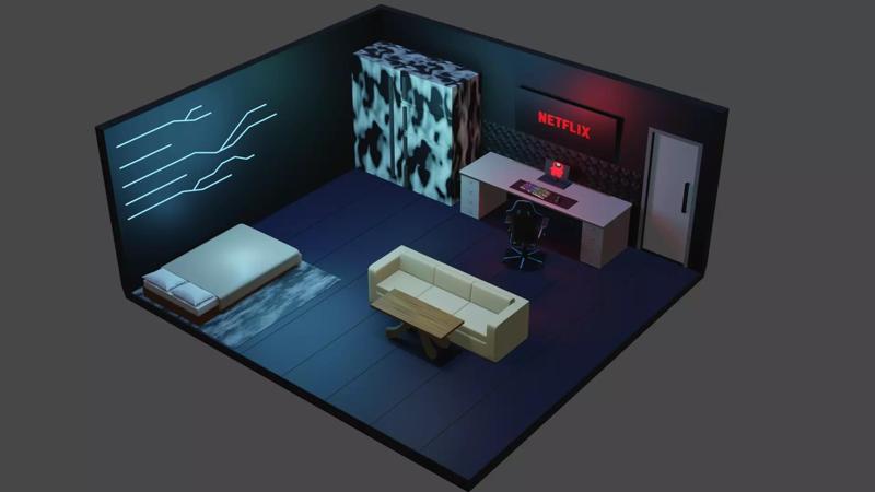 Spacious modern room